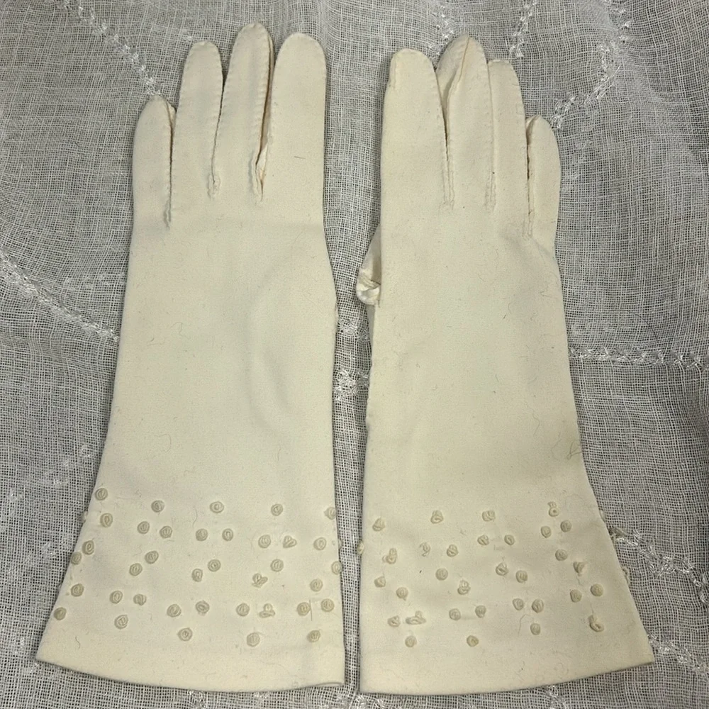 Handmade Vintage white gloves